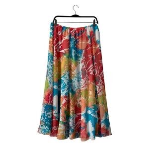 Ruby Rd. Woman Skirt Womens Plus 18W Multicolor Abstract A-Line Maxi